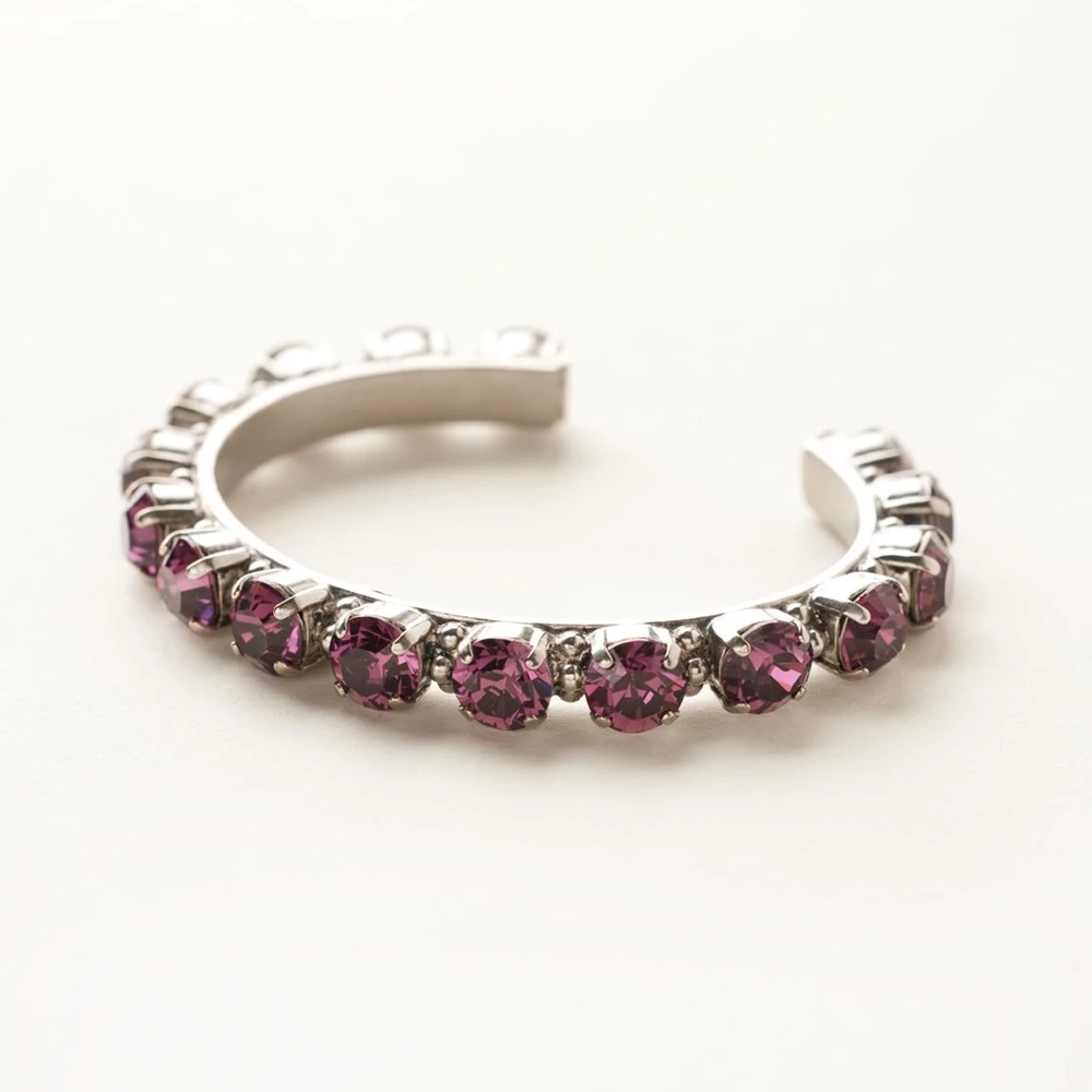 NWT Sorrelli Riveting Romance Antique Silver Bracelet in Dark Amethyst